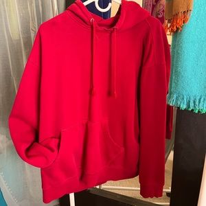 I am selling a red sweatshirt, it is very comfortable and warm.